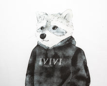 Load image into Gallery viewer, Rocco Raccoon Tee - Cotton White