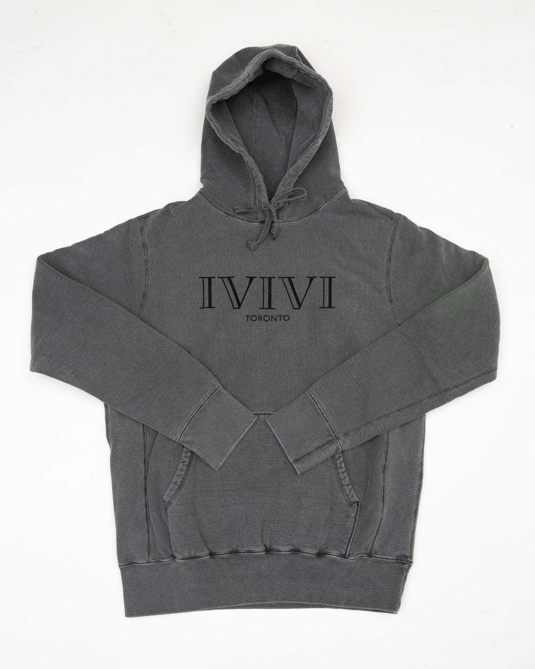 IVIVI Logo Hoodie - Cotton Distressed Charcoal