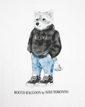 Load image into Gallery viewer, Rocco Raccoon Tee - Cotton White

